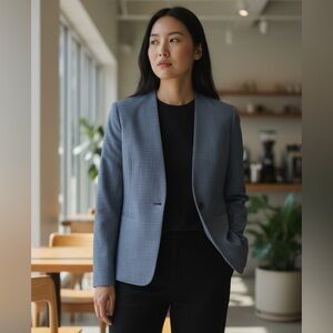 Banana Republic Single Breasted Blue Blazer